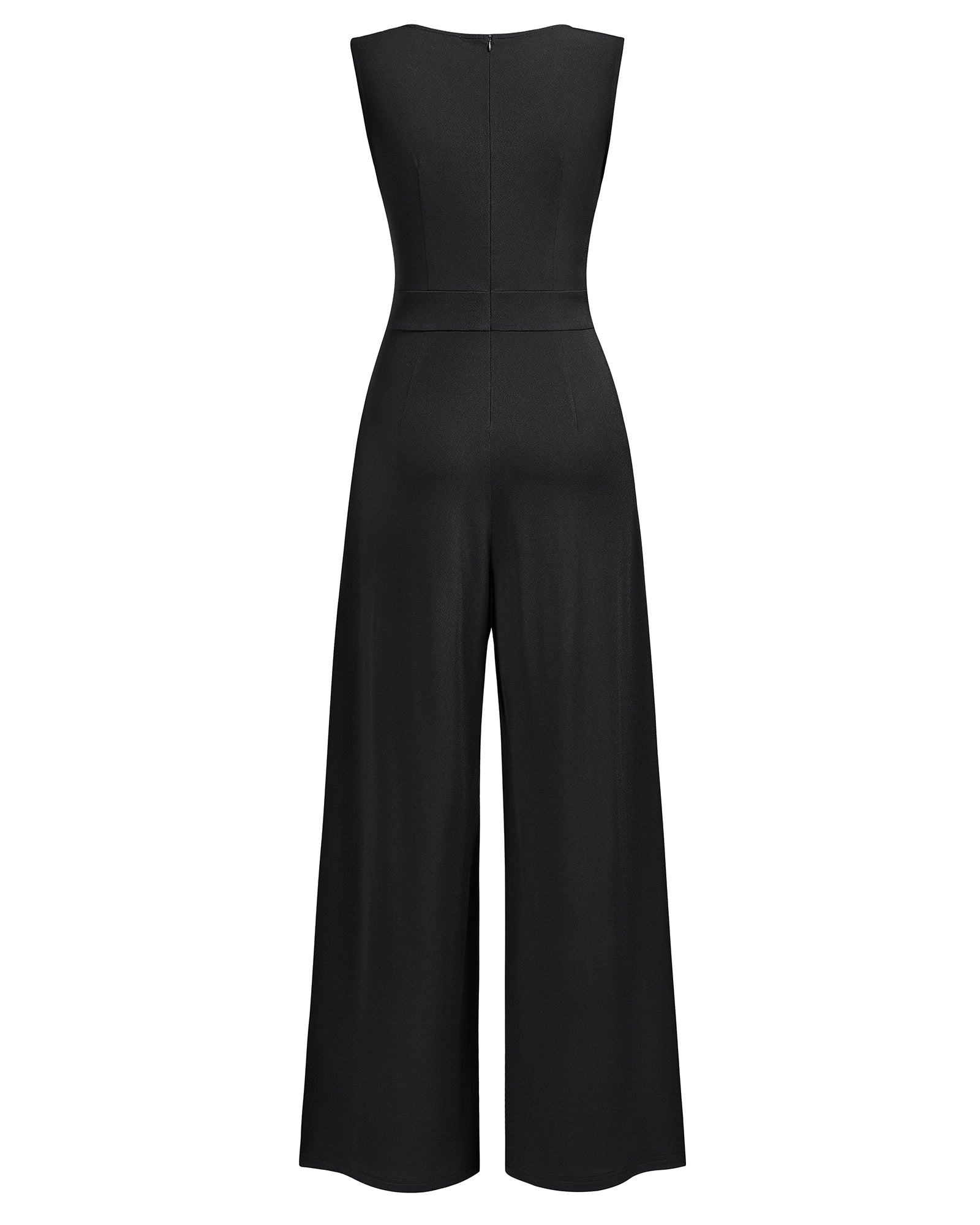 Knitee Women's Vintage Sleeveless Ruffle High Waist Wide Leg Romper Formal  Long Jumpsuit with Belt : : Clothing, Shoes & Accessories